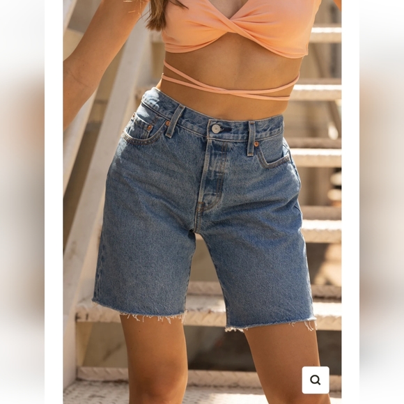 NWT Levi’s 90’s 501 Denim Blue Shorts - Picture 8 of 16